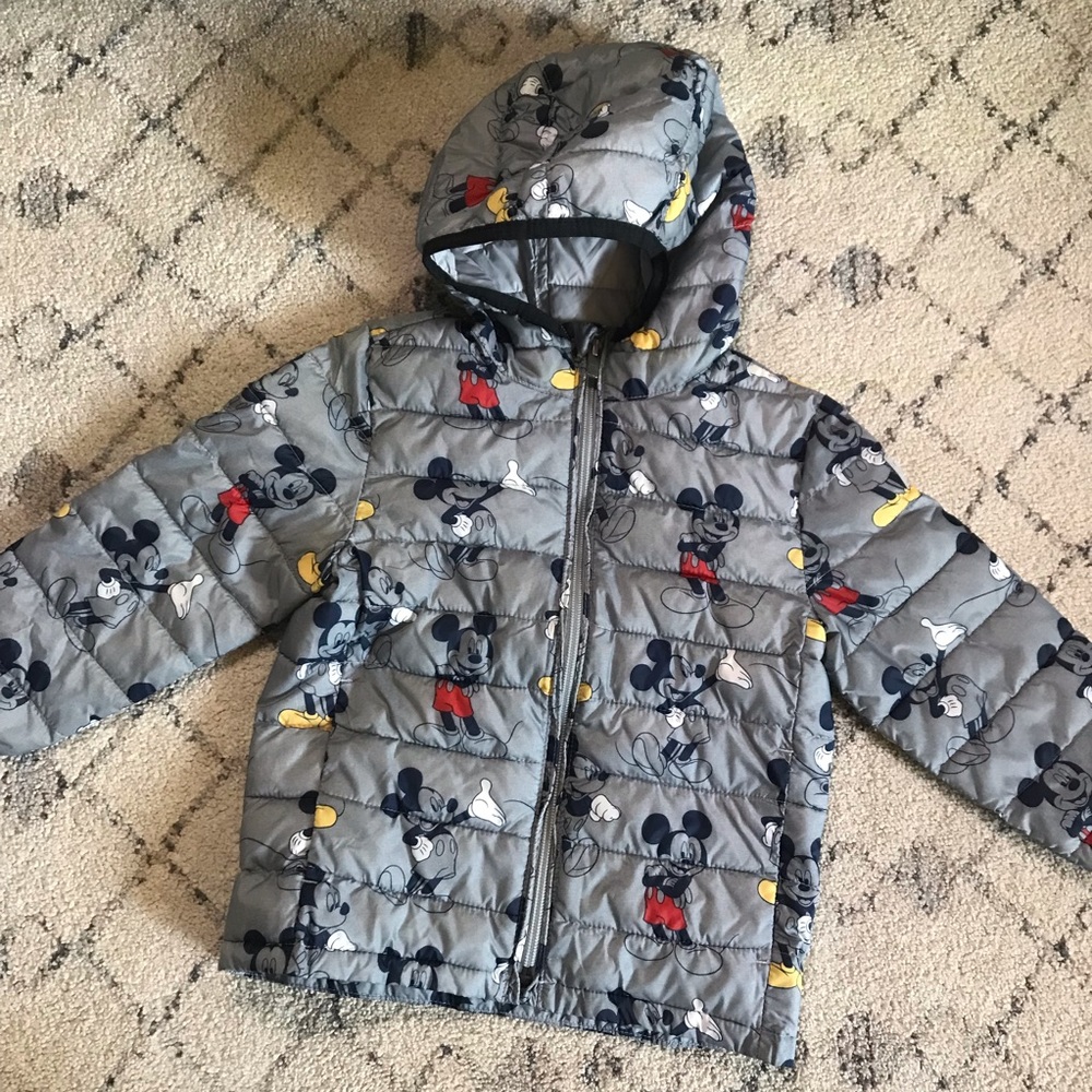 Gap Disney Mickey Mouse Toddler Unisex 4T Puffer Jacket